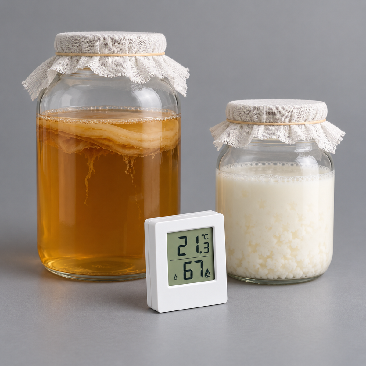 Termometer og hygrometer til fermentering